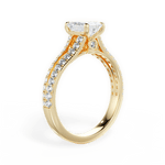 Kendra Emerald Cut Lab Grown Diamond 18Kt Yellow Gold Engagement Ring - View 4