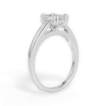 Anna Emerald Cut Lab Grown Diamond 18Kt White Gold Engagement Ring - View 3