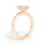 Brenda Emerald Cut Lab Grown Diamond 18Kt Rose Gold Engagement Ring - View 4