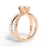 Lauren Marquise Cut Lab Grown Diamond 18Kt Rose Gold Engagement Ring - View 4