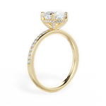 Janice Cushion Cut Lab Grown Diamond 18Kt Yellow Gold Engagement Ring - View 4