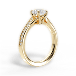 Elise Round Cut Lab Grown Diamond 18Kt Yellow Gold Engagement Ring - View 2