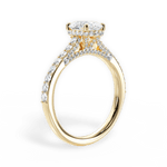 Laura Oval Cut Lab Grown Diamond 18Kt Yellow Gold Engagement Ring - View 3