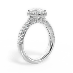 Lucy Oval Cut Lab Grown Diamond Platinum Engagement Ring - View 2