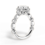 Irene Oval Cut Lab Grown Diamond 14Kt White Gold Engagement Ring - View 4