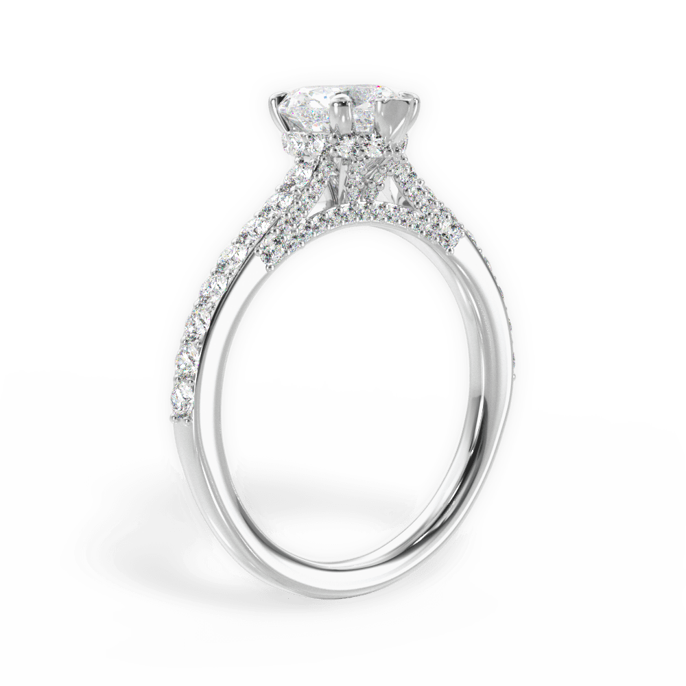 Laura Heart Cut Lab Grown Diamond Platinum Engagement Ring - View 2