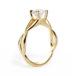 Aubrey Round Cut Lab Grown Diamond 18Kt Yellow Gold Engagement Ring - View 2