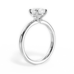 Angela Cushion Cut Lab Grown Diamond 18Kt White Gold Engagement Ring - View 3