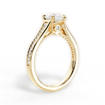 Delia Pear Cut Lab Grown Diamond 18Kt Yellow Gold Engagement Ring - View 2