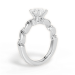 Emma Oval Cut Lab Grown Diamond 14Kt White Gold Engagement Ring - View 2
