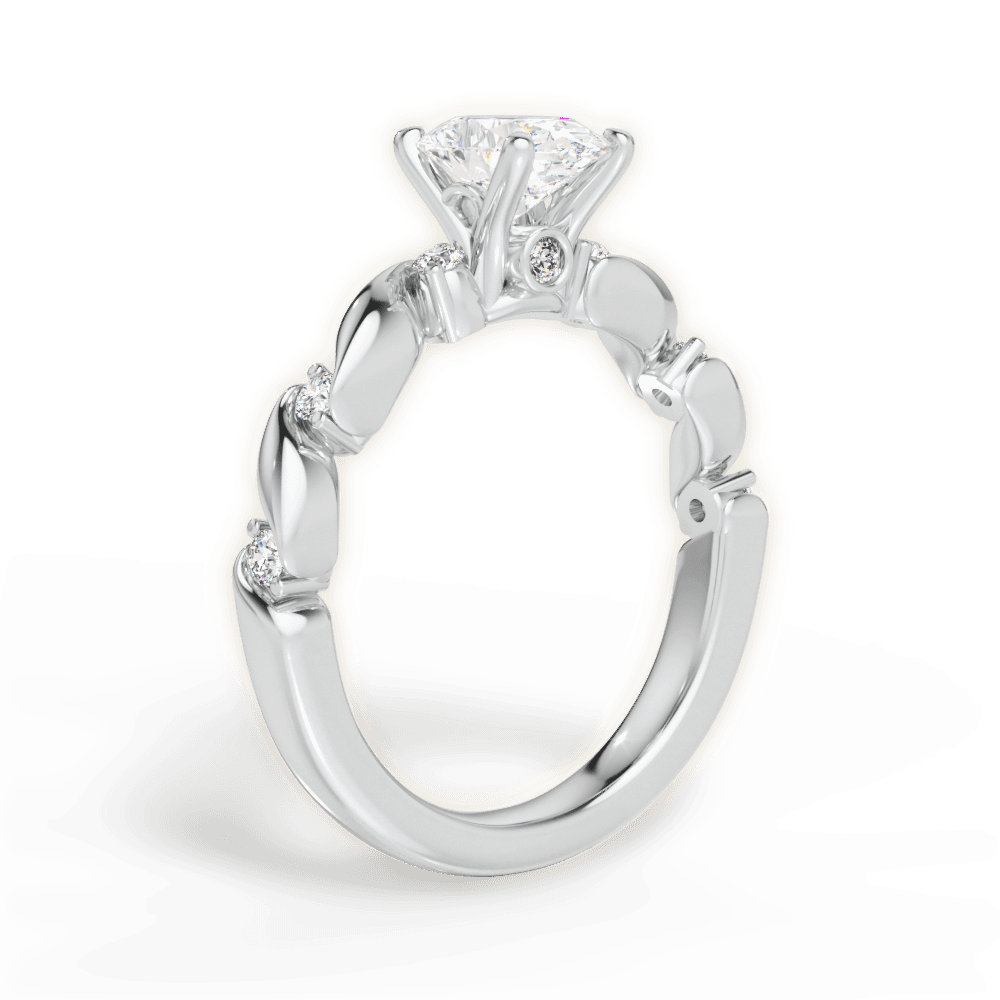 Emma Oval Cut Lab Grown Diamond Platinum Engagement Ring - View 2