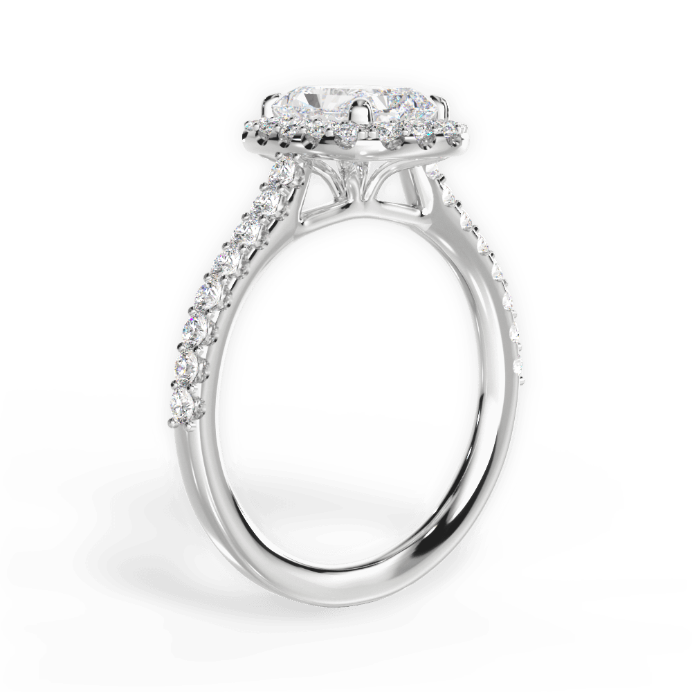 Ingrid Radiant Cut Lab Grown Diamond Platinum Engagement Ring - View 2