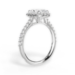 Ingrid Radiant Cut Lab Grown Diamond 18Kt White Gold Engagement Ring - View 2