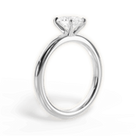 Allison Oval Cut Lab Grown Diamond Platinum Engagement Ring - View 4