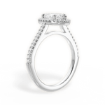 Jeanne Marquise Cut Lab Grown Diamond 14Kt White Gold Engagement Ring - View 4