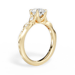 Cassie Round Cut Lab Grown Diamond 18Kt Yellow Gold Engagement Ring - View 2