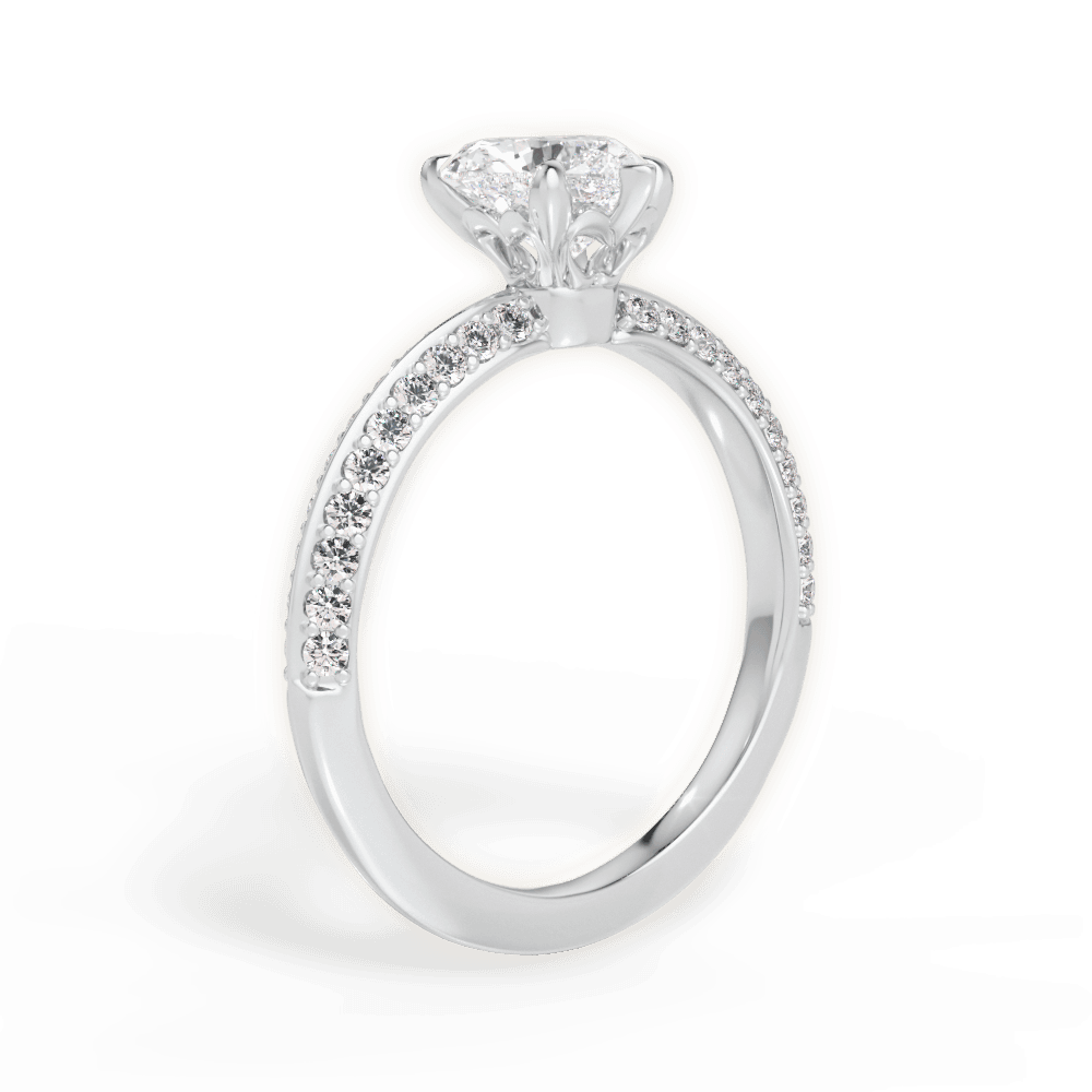Gail Heart Cut Lab Grown Diamond 18Kt White Gold Engagement Ring - View 3