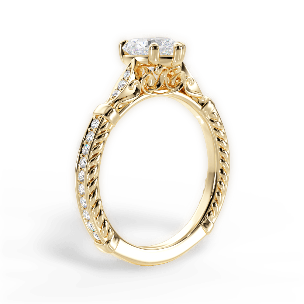 Gabriela Heart Cut Lab Grown Diamond 18Kt Yellow Gold Engagement Ring - View 2