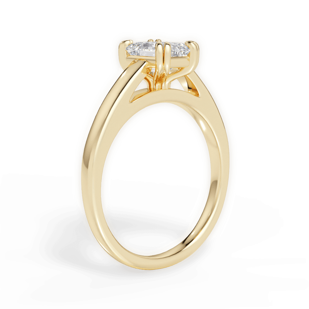 Courtney Emerald Cut Lab Grown Diamond 18Kt Yellow Gold Engagement Ring - View 2