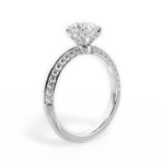 Gail Round Cut Lab Grown Diamond Platinum Engagement Ring - View 3