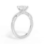 Charlotte Radiant Cut Lab Grown Diamond 14Kt White Gold Engagement Ring - View 3