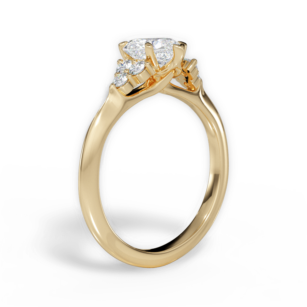Celeste Heart Cut Lab Grown Diamond 18Kt Yellow Gold Engagement Ring - View 2
