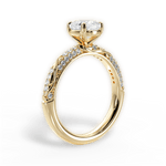 Gloria Cushion Cut Lab Grown Diamond 18Kt Yellow Gold Engagement Ring - View 3