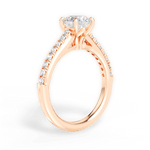 Elizabeth Round Cut Lab Grown Diamond 18Kt Rose Gold Engagement Ring - View 2