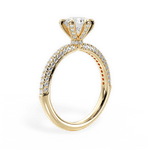 Linda Round Cut Lab Grown Diamond 18Kt Yellow Gold Engagement Ring - View 2