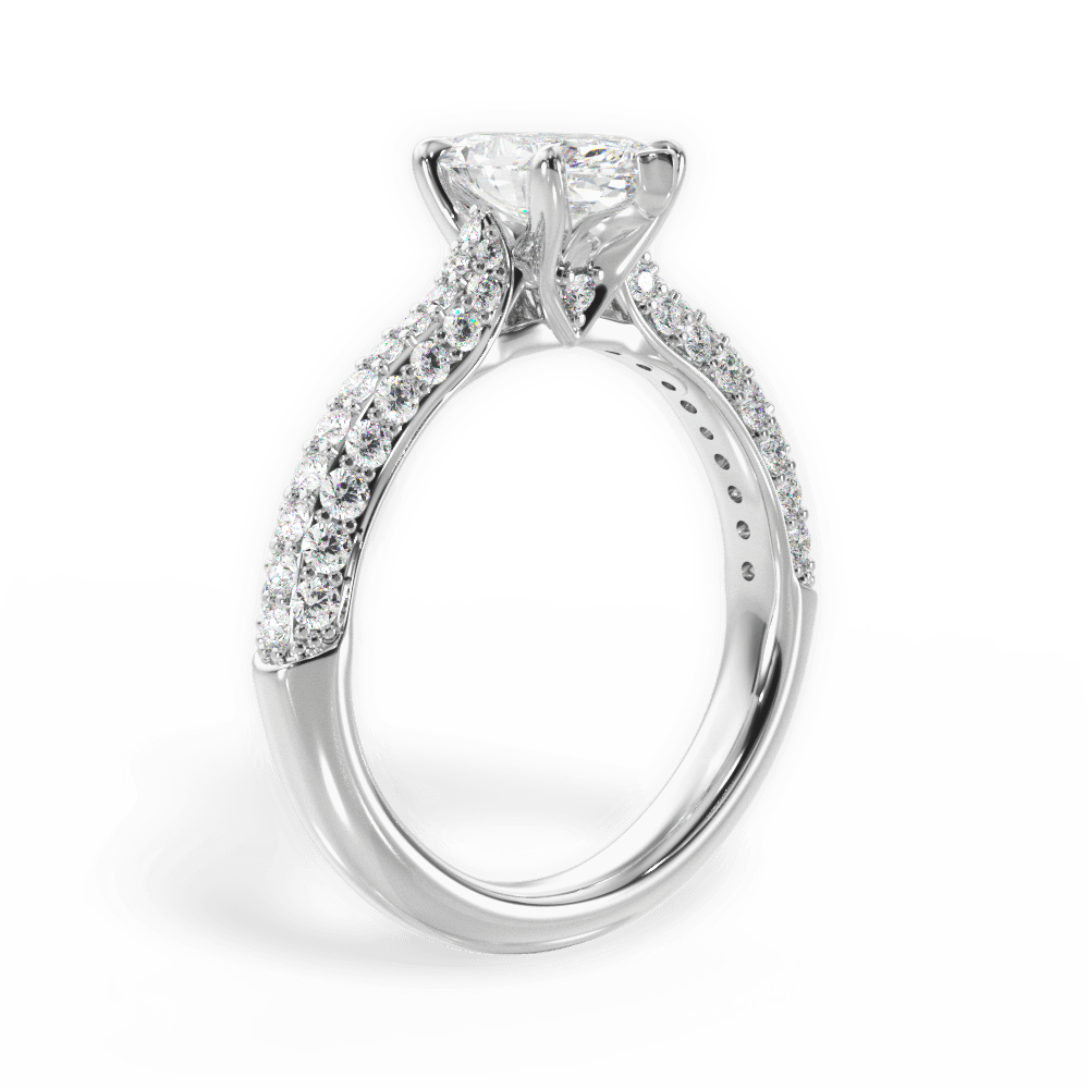 Kira Marquise Cut Lab Grown Diamond Platinum Engagement Ring - View 3