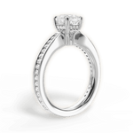 Katelyn Cushion Cut Lab Grown Diamond Platinum Engagement Ring - View 4