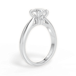 Beverly Round Cut Lab Grown Diamond 14Kt White Gold Engagement Ring - View 2