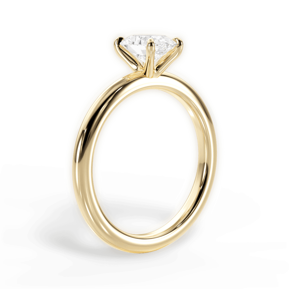 Allison Oval Cut Lab Grown Diamond 18Kt Yellow Gold Engagement Ring - View 2