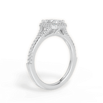 Judy Emerald Cut Lab Grown Diamond 14Kt White Gold Engagement Ring - View 4