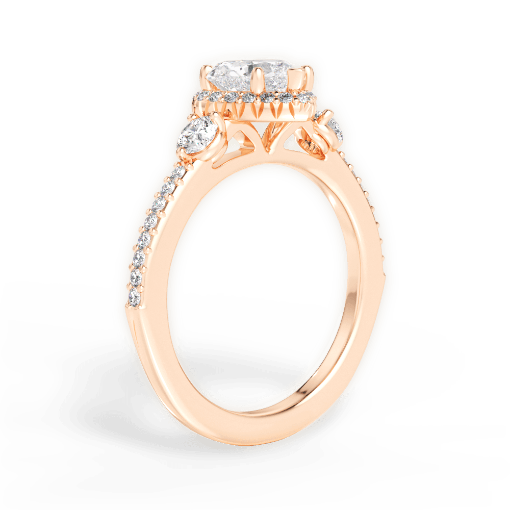 Julia Heart Cut Lab Grown Diamond 18Kt Rose Gold Engagement Ring - View 2