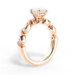 Emma Pear Cut Lab Grown Diamond 18Kt Rose Gold Engagement Ring - View 2