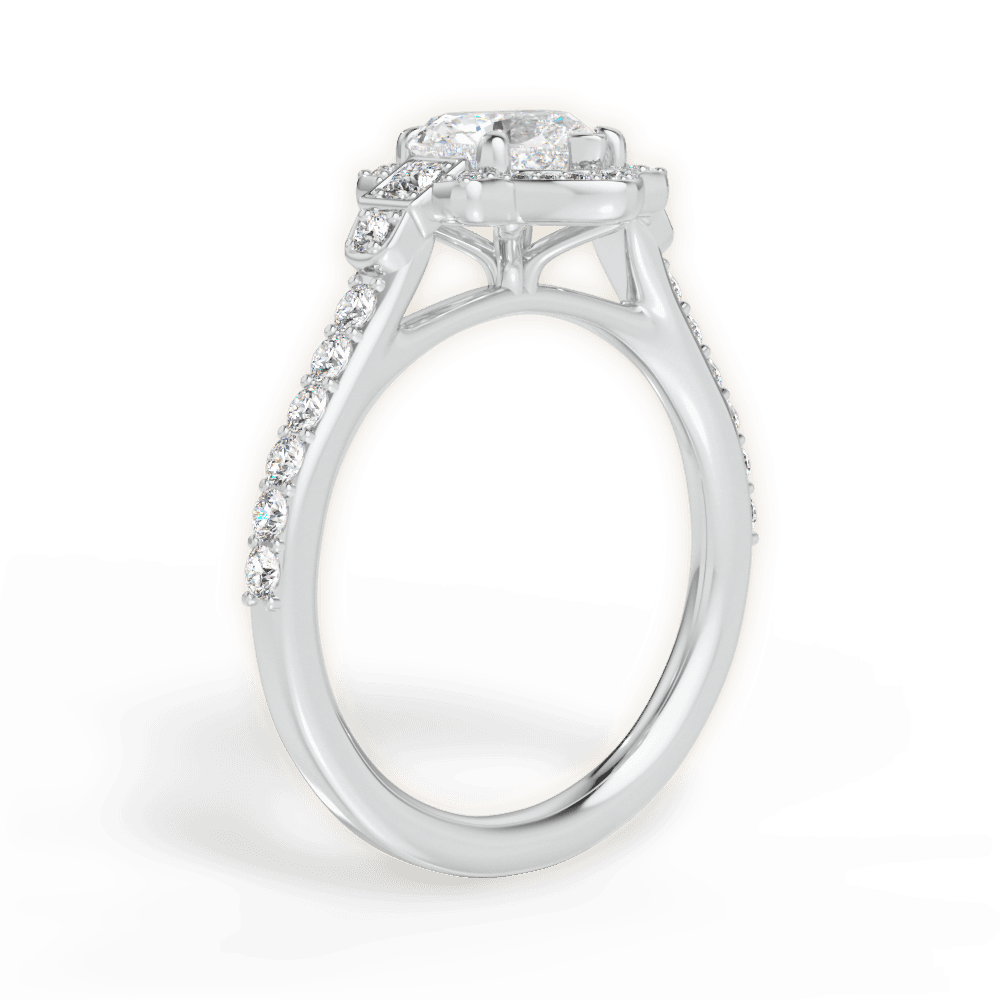 Joyce Heart Cut Lab Grown Diamond 18Kt White Gold Engagement Ring - View 2