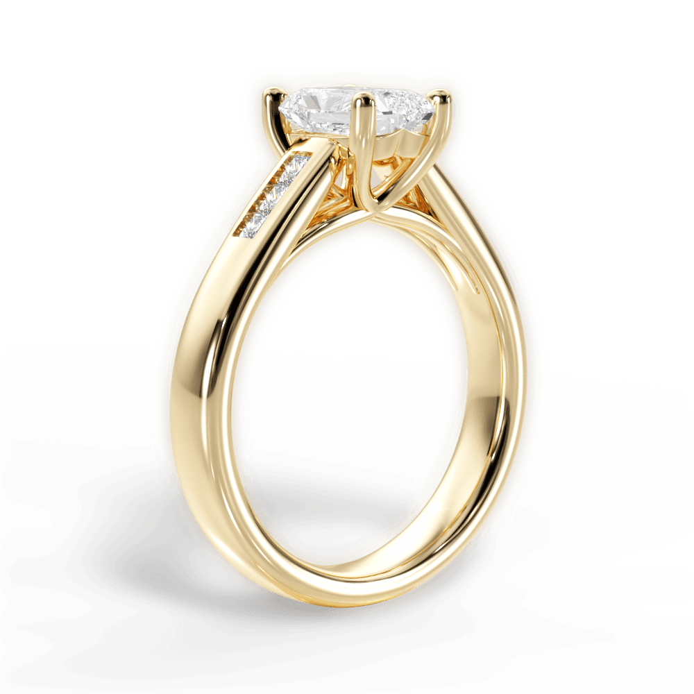 Brittany Radiant Cut Lab Grown Diamond 18Kt Yellow Gold Engagement Ring - View 3