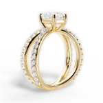 Lauren Radiant Cut Lab Grown Diamond 18Kt Yellow Gold Engagement Ring - View 2
