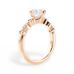 Catherine Princess Cut Lab Grown Diamond 18Kt Rose Gold Engagement Ring - View 2