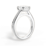 Denise Princess Cut Lab Grown Diamond 18Kt White Gold Engagement Ring - View 3