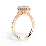 Leah Marquise Cut Lab Grown Diamond 18Kt Rose Gold Engagement Ring - View 2