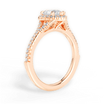 Judy Heart Cut Lab Grown Diamond 18Kt Rose Gold Engagement Ring - View 4