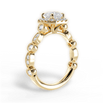 Irene Asscher Cut Lab Grown Diamond 18Kt Yellow Gold Engagement Ring - View 4