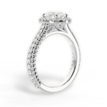 Kim Oval Cut Lab Grown Diamond 14Kt White Gold Engagement Ring - View 2