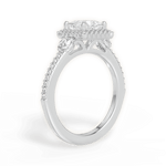 Julia Princess Cut Lab Grown Diamond 18Kt White Gold Engagement Ring - View 2