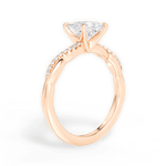Charlotte Princess Cut Lab Grown Diamond 18Kt Rose Gold Engagement Ring - View 2
