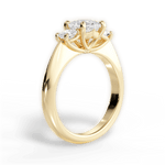 Dorothy Cushion Cut Lab Grown Diamond 18Kt Yellow Gold Engagement Ring - View 2