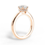 Brianna Round Cut Lab Grown Diamond 18Kt Rose Gold Engagement Ring - View 4