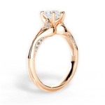 Isabel Heart Cut Lab Grown Diamond 18Kt Rose Gold Engagement Ring - View 3